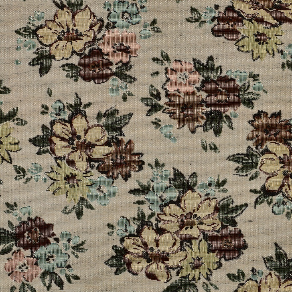 Gobelin Chenille Flowers Sand