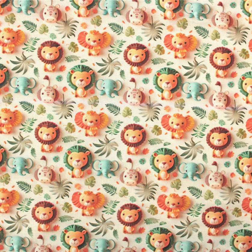 Katoen Digital "Safari" Ecru