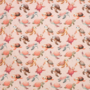Jersey Katoen Digital Turtles Rose