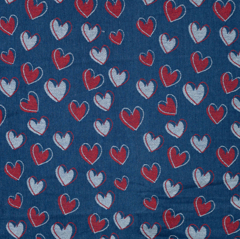 Denim Jacquard Heart