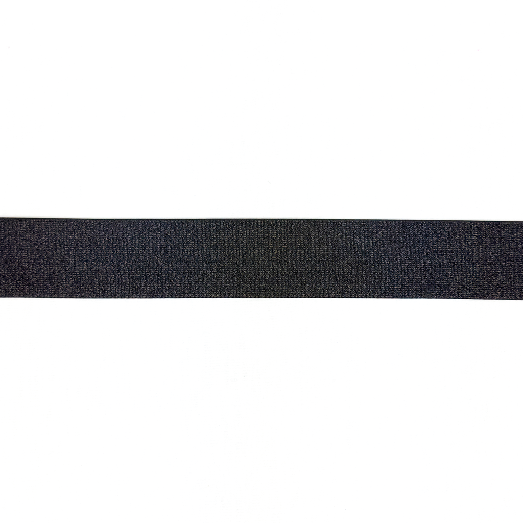 Elastiek Colour Line Glitter uni 40mm - Zwart