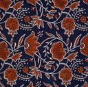Enjoy Cotton Voile Dark Orange Flowers