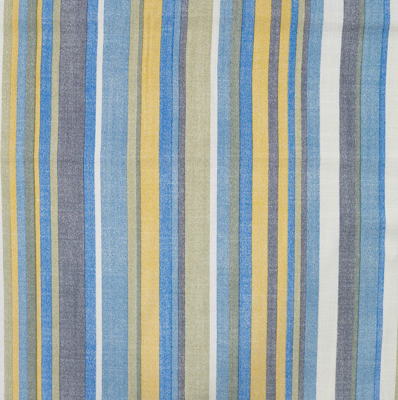 Viscose Slub Stretch Stripes Blue/Yellow