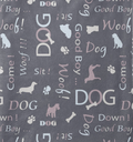 Wellnessfleece Print Honden Taupegrijs