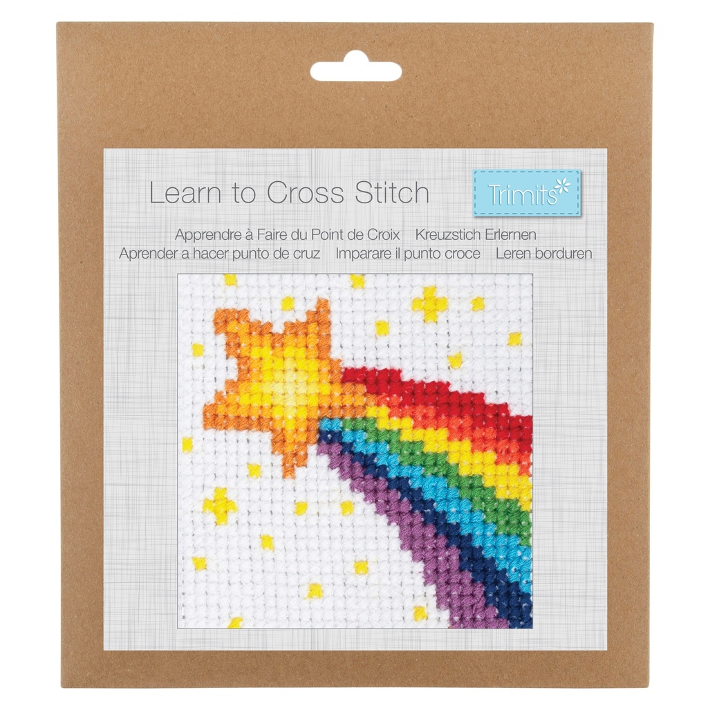 Learn To Cross Stitch : Regenboog