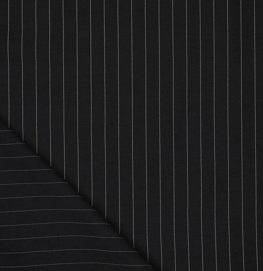 Viscose "Vivian Stripe 15 mm." Black