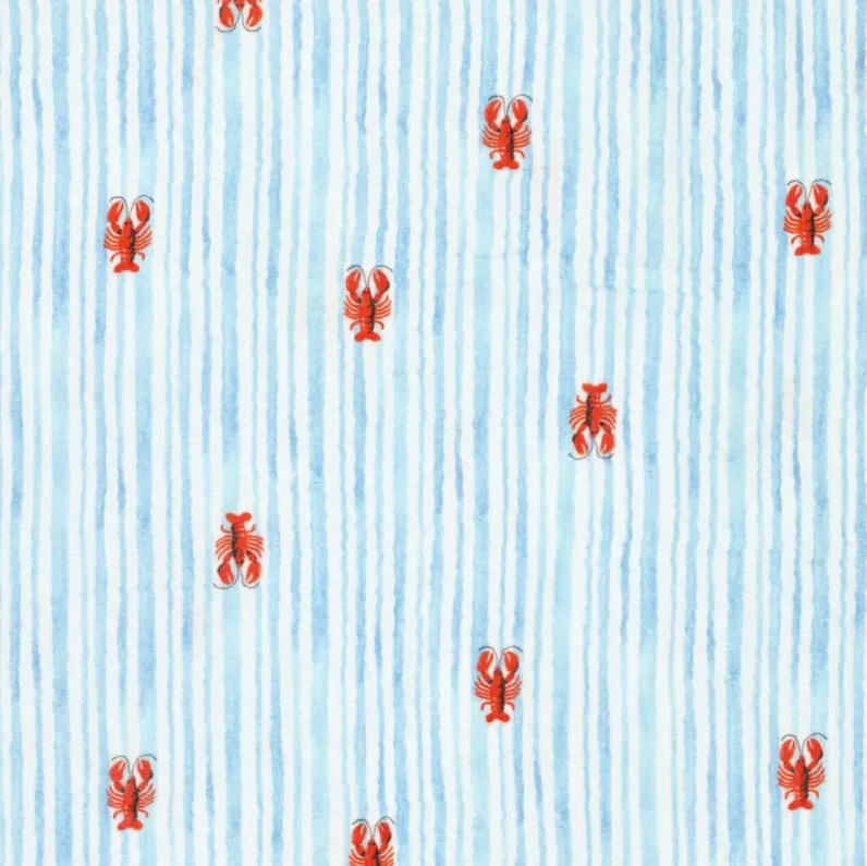 Double Gauze Lobster Stripes Blue