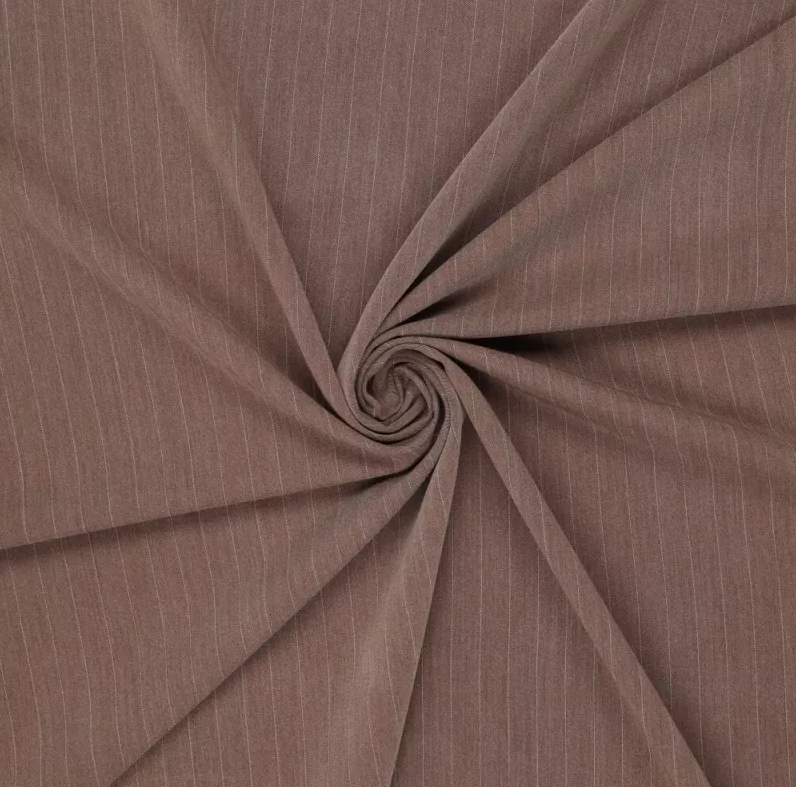 Bi-Stretch "Orlando" 15 mm. Pin stripe Soft Brown