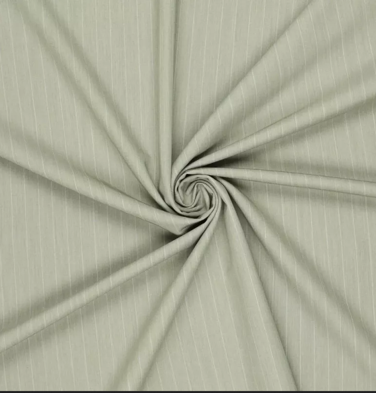 Bi-Stretch "Orlando" 15 mm. Pin stripe Light Green