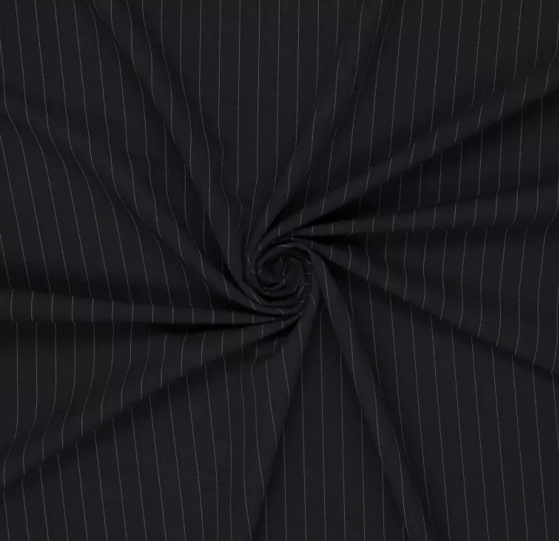 Bi-Stretch "Orlando" 15 mm. Pin stripe Navy