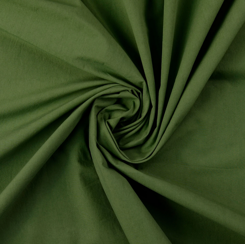 Stone washed popeline Olive Green