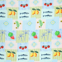 Double Gauze Fine Dining Blue/Green