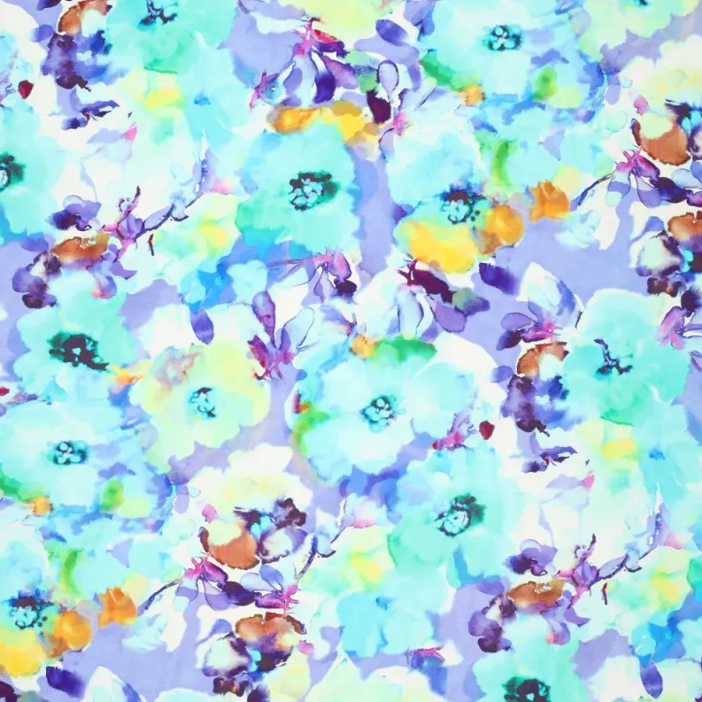 Viscose Jersey Bellisimifiori Blue/Purple