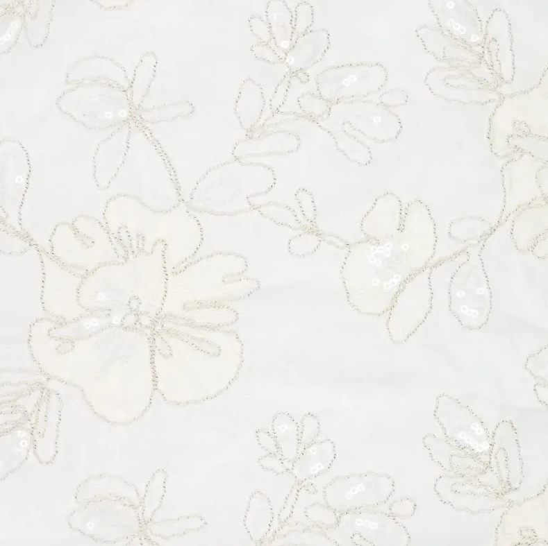 Broderie Fenna Cotton Sequins 002 (2 sides uncut border)