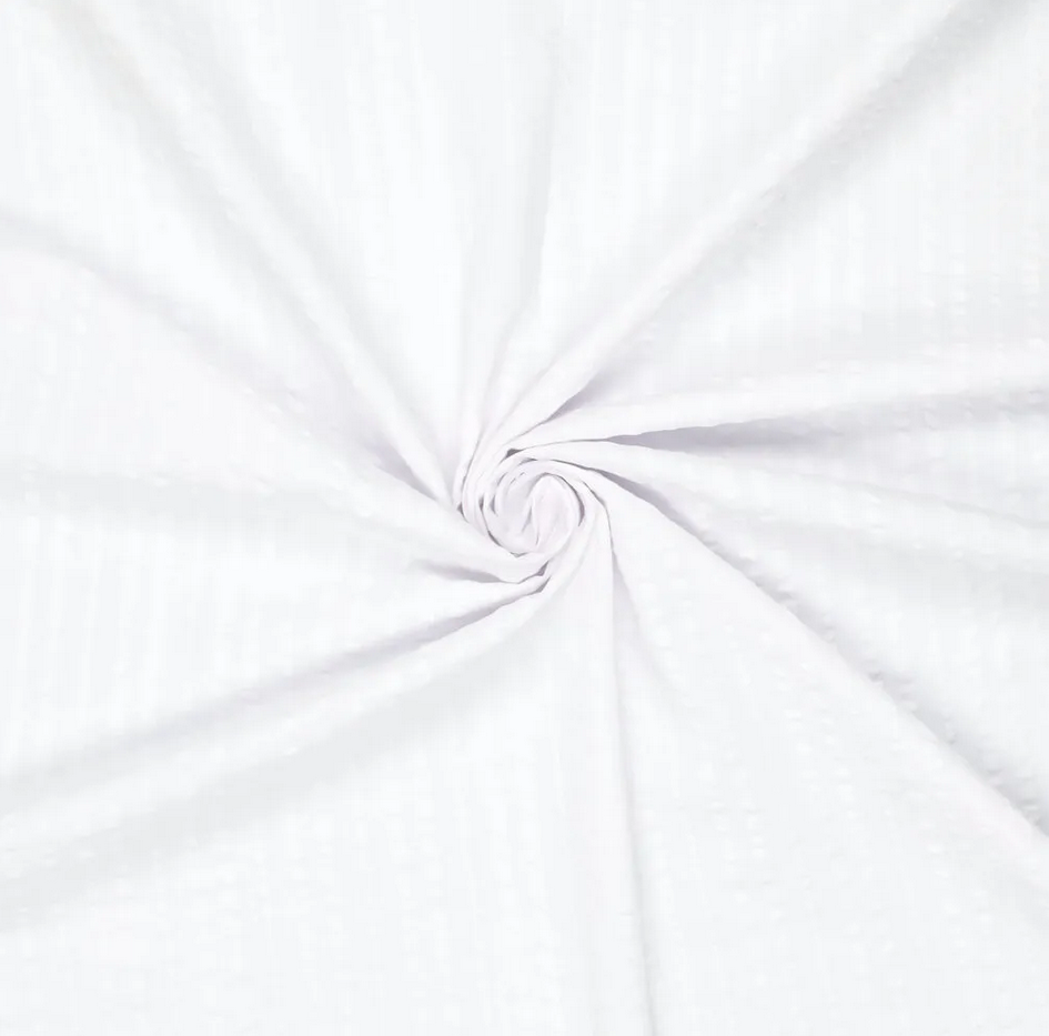 Seersucker Chalk Cotton White