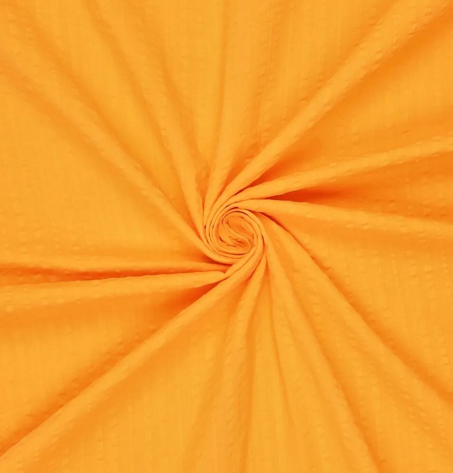 Seersucker Chalk Cotton Orange