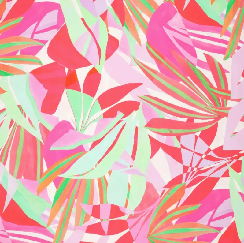 Viscose Stretch Digi Abstact Paradise Pink
