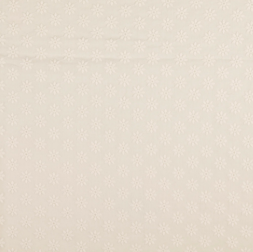 Broderie Katoen Fine Fleur Off White