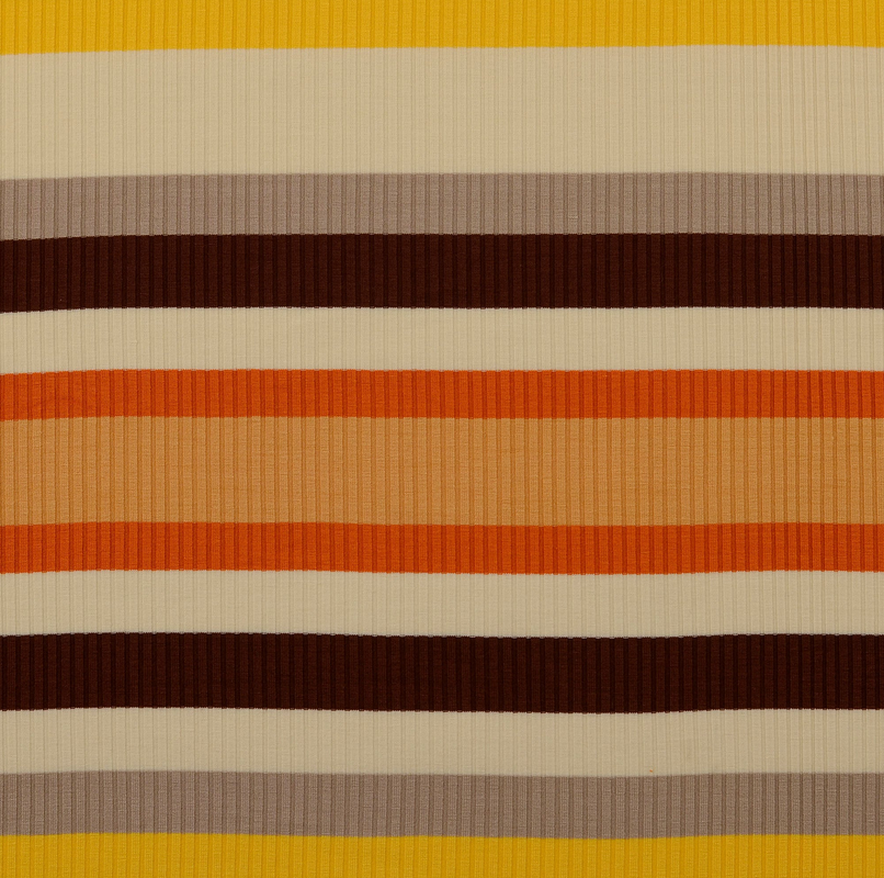 Jersey Iregular Stripes Ochre/Orange