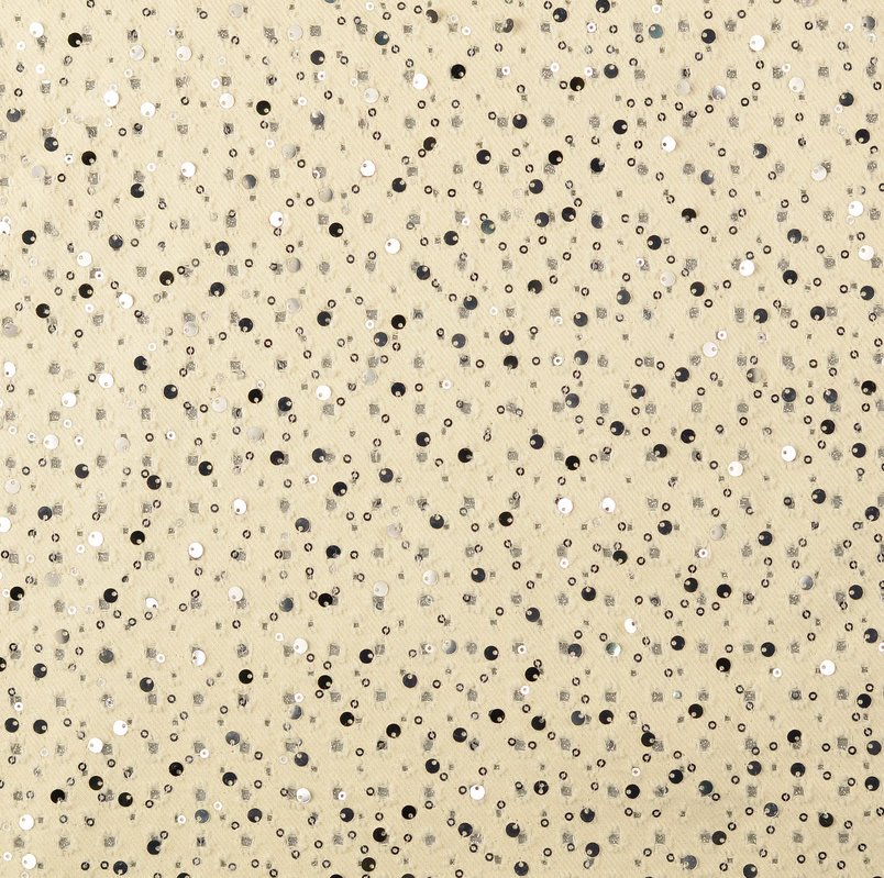 Paillettenjeans Ecru