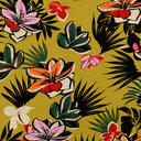 Viscose Poplin Blumen Olive