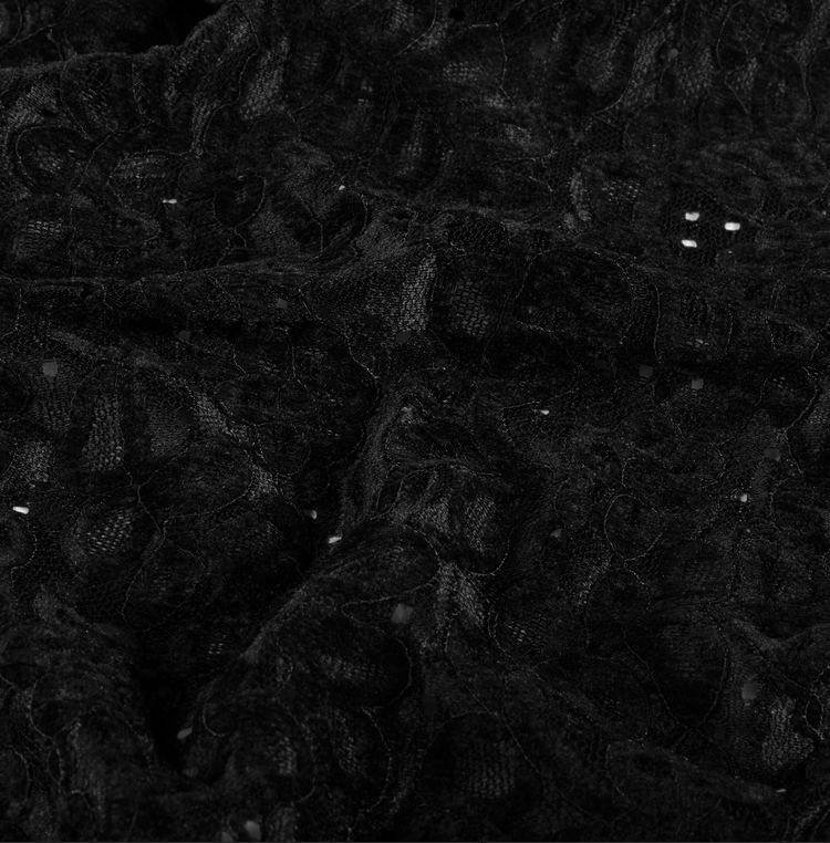 Chenille Kant Stretch Black