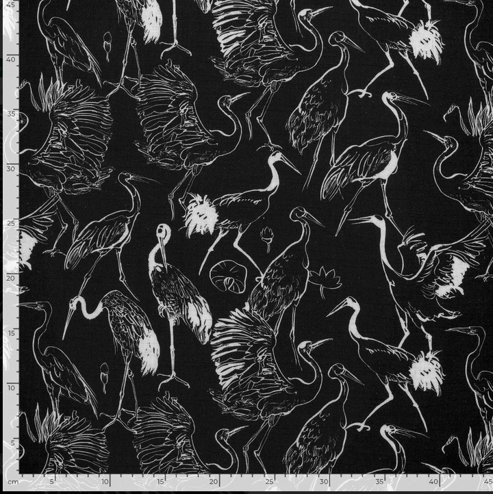 Viscose Linnen Heron Black