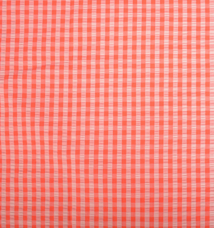 Seersucker Vichy Peach/Strawberry
