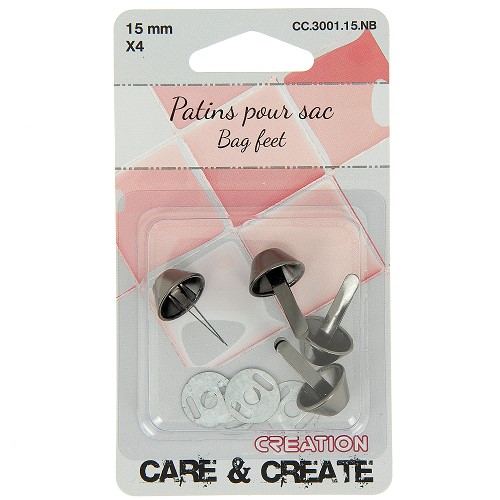 Tasvoetjes 15mm Zwart 4x