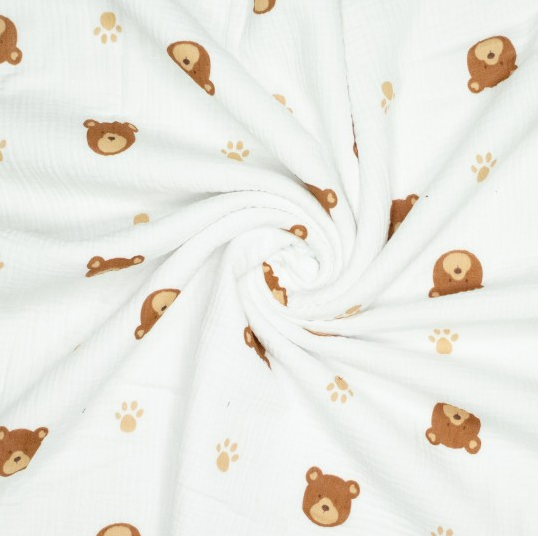 Double Gauze Bear White