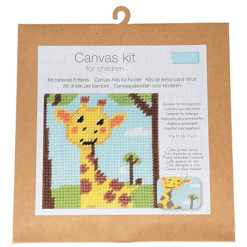 Canvas Kit voor Kinderen - Giraffe