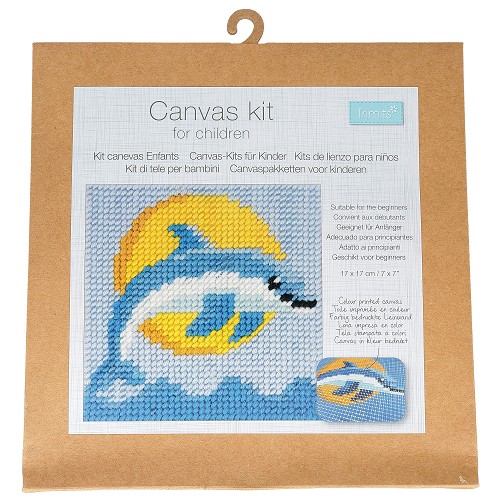 Canvas Kit voor Kinderen - Dolfijn