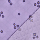 Matelassé Embroidery Blue Flowers - Lilac