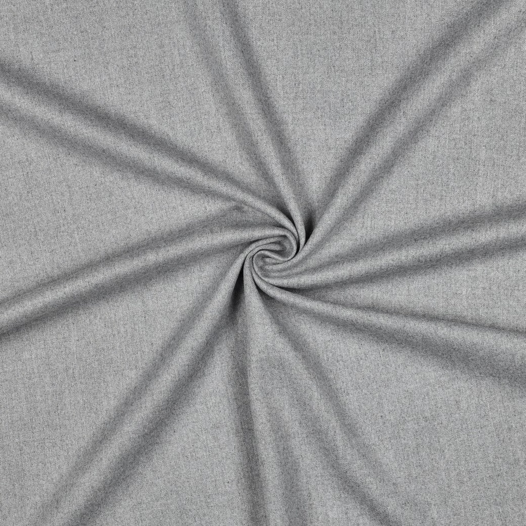 Viscose Gabardine Brushed Stretch Light Grey Melange