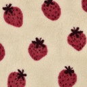 Teddy Jacquard Strawberries Ecru