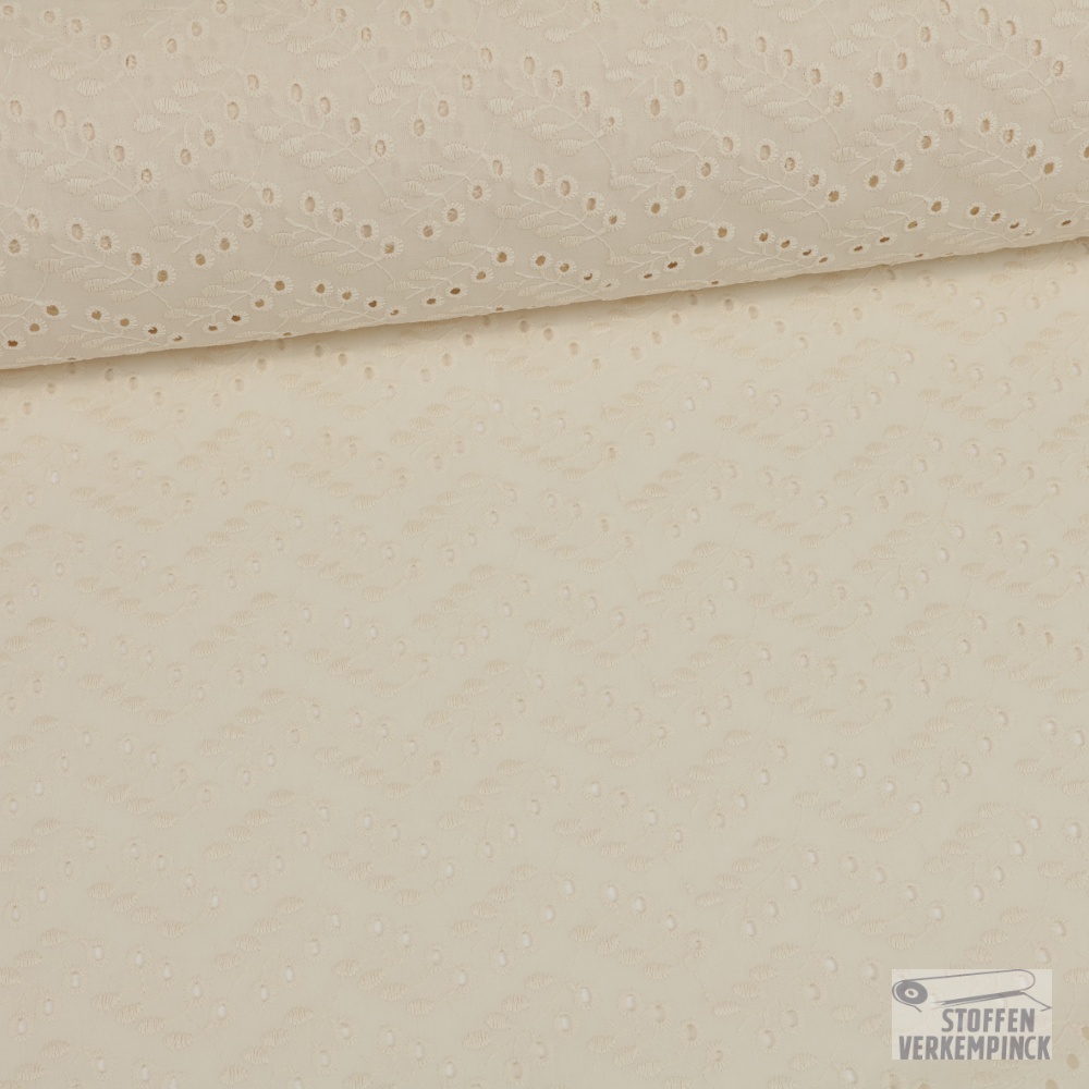 Broderie Floral Ecru