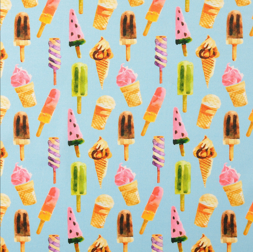 Cotton Digital Ice Cream Light Blue