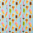 Cotton Digital Ice Cream Light Blue