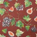 Cotton Digital Grapes & Figs Aubergine