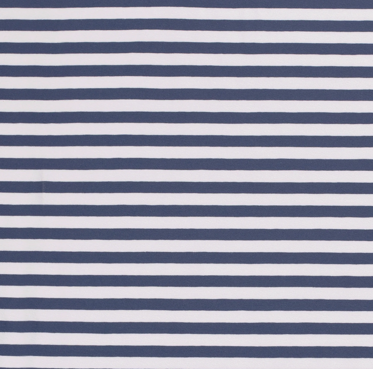 Jersey Katoen Ya. Dy. Stripes 10 mm. Blue/White