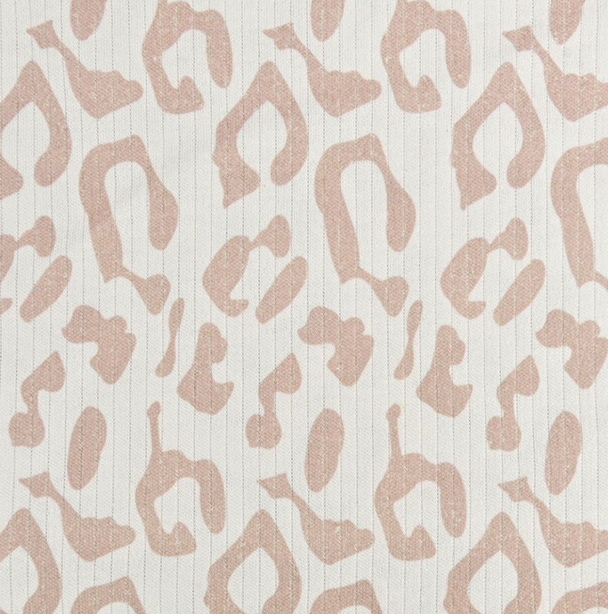 Ribjersey Leopard Rose Poudré