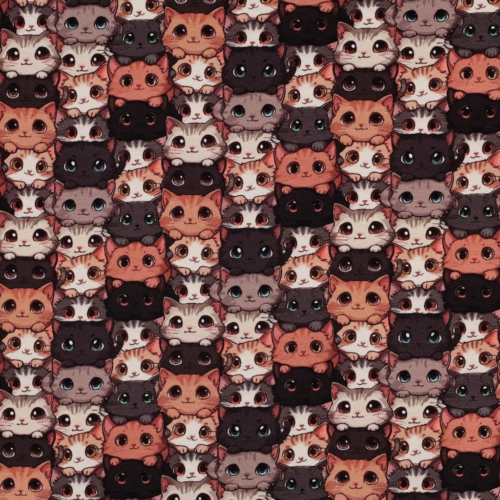 Jersey Digital Cats Brown