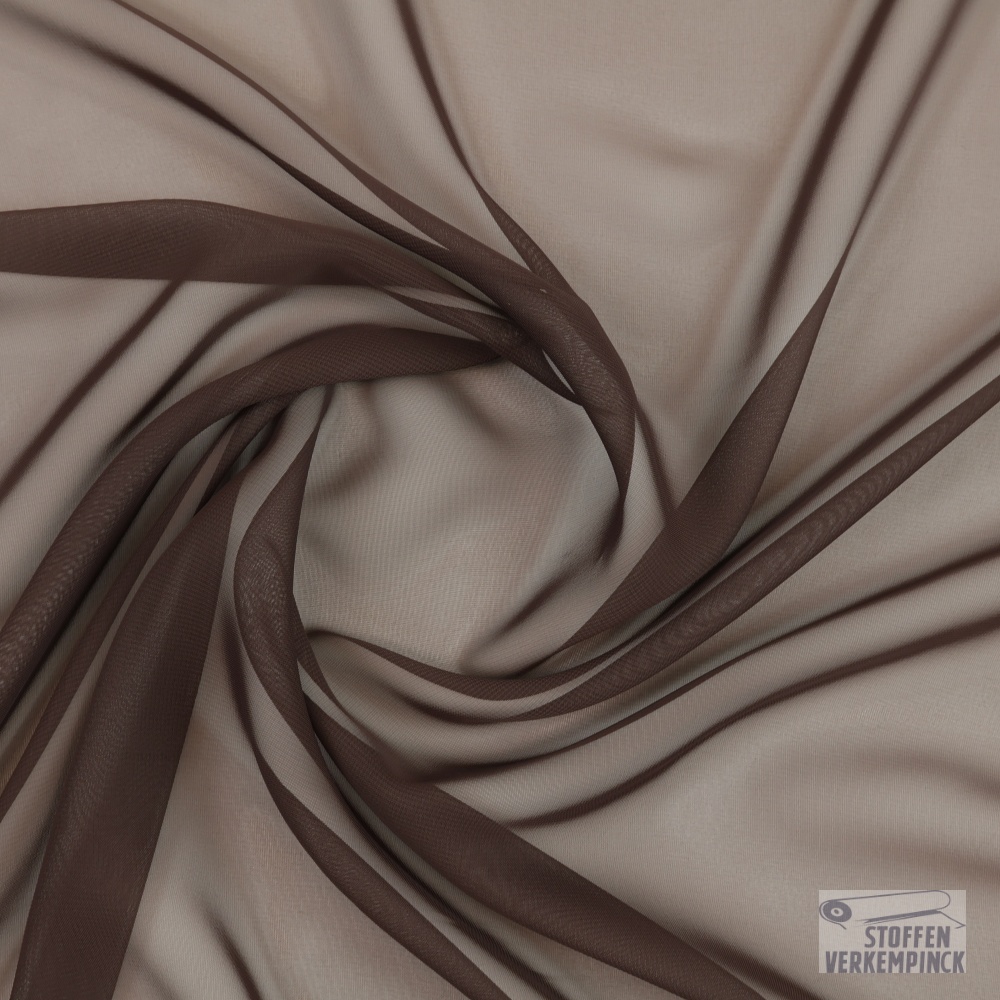 Voile Chiffon Dark Brown
