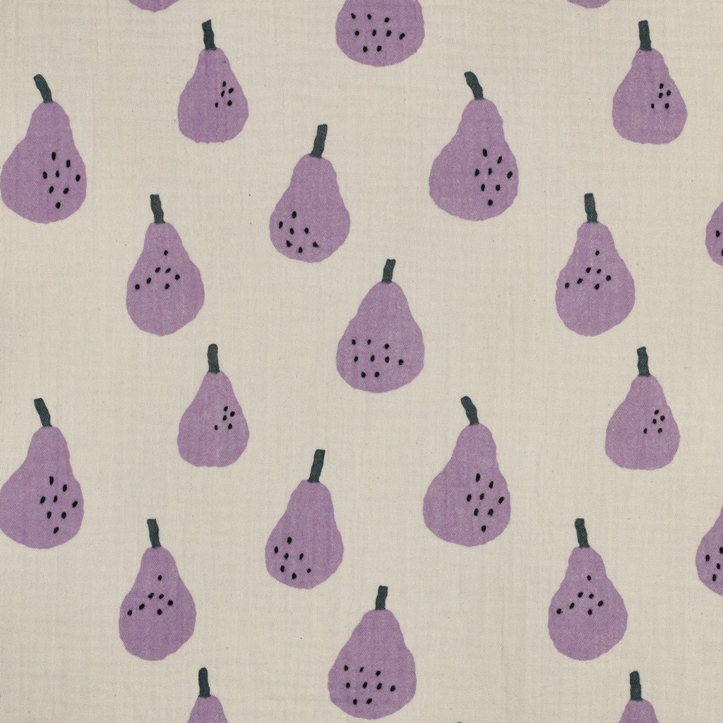 Jennifer Bouron Organische Double gauze Peren - Lavender