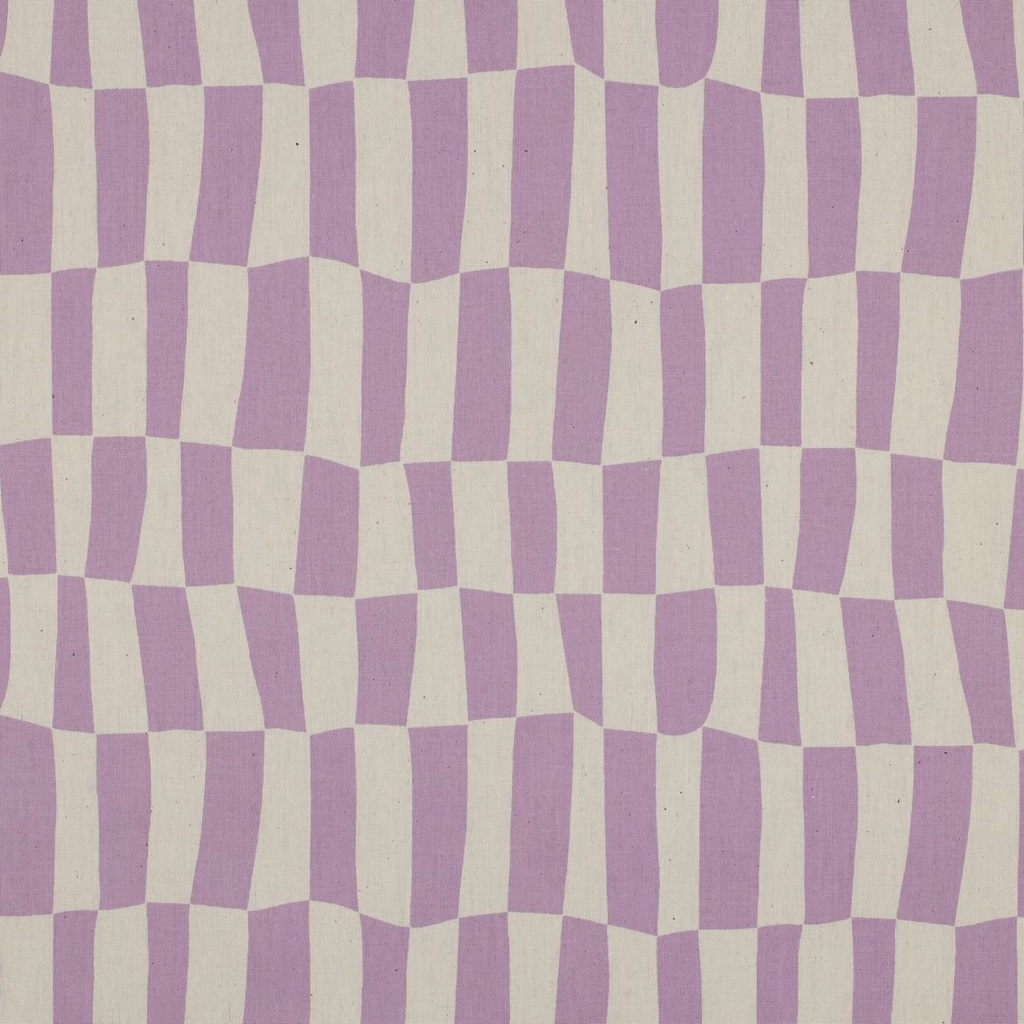 Jennifer Bouron Organische Poplin Checks - Natural/Lavender