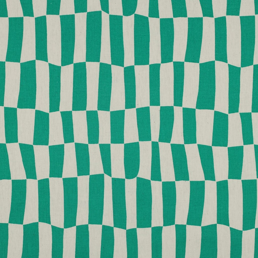 Jennifer Bouron Organische Poplin Checks - Natural/Green