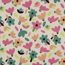 Jennifer Bouron Organic Poplin Flowers - Natural/Green