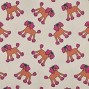 Jennifer Bouron Organic Poplin Dogs - Natural/Pink