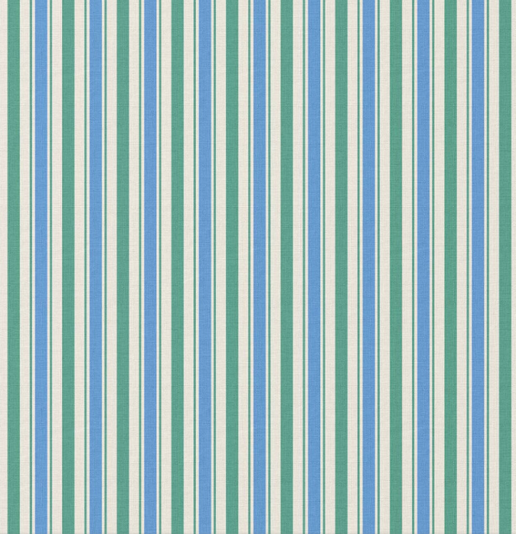 Katoen Rayures "Lydia" Vert/Bleu