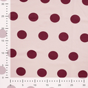 French Terry 4 cm Dots Rose/Bordeaux